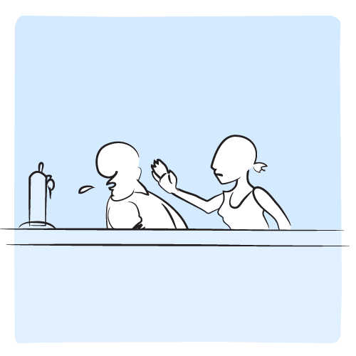 C’en est trop, elle ne peut s’empêcher de le gifler.